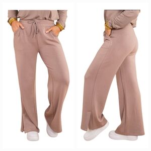 Thread & Supply Recreation Tan Wide Leg Pants Size 2XL Modal Spandex Blend NEW